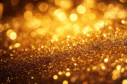 Golden glitter bokeh background spar, a Photo by Pixeness Studio