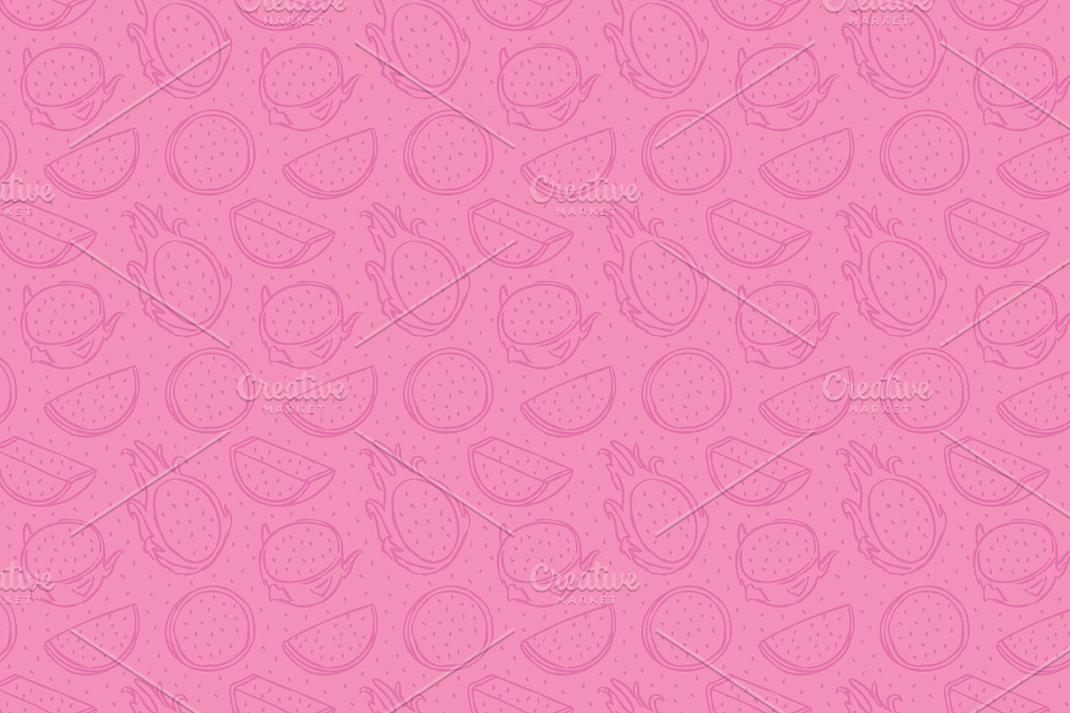 Hand Drawn Fruit Pattern Bundle, a Pattern Graphic by Walter Luckett Designs (Photo 4 of 10)