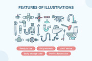 Plumbing and Pipes Set Doodle Style, an Object Graphic by 35lab (Thumbnail 3 of 6)