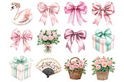Watercolor Pink Silly Girly Goose, a Seasonal Illustration by CitraGraphics (Thumbnail 3 of 4)