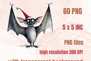 Quirky Christmas Animals Clipart, a Seasonal Illustration by GiraffeCreative (Thumbnail 2 of 9)