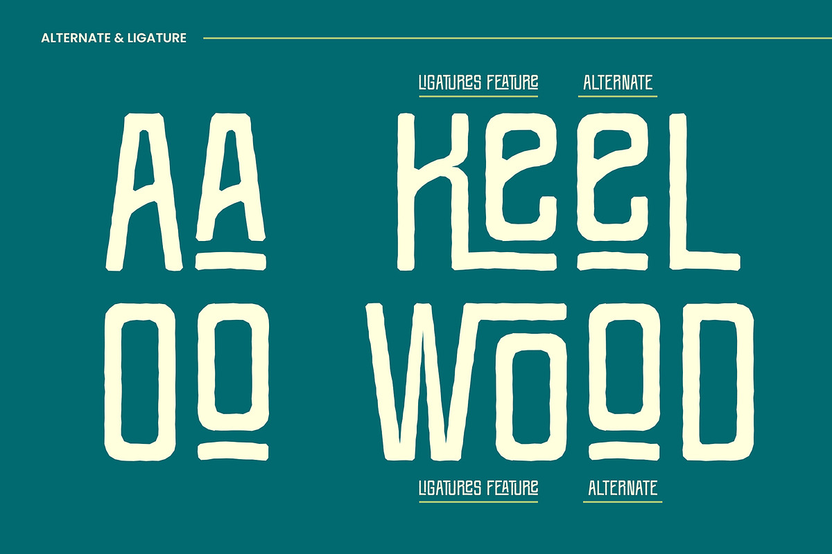 Keel Wood - Sans Condensed Font, a Sans Serif Font by AQR Studio (Photo 4 of 9)