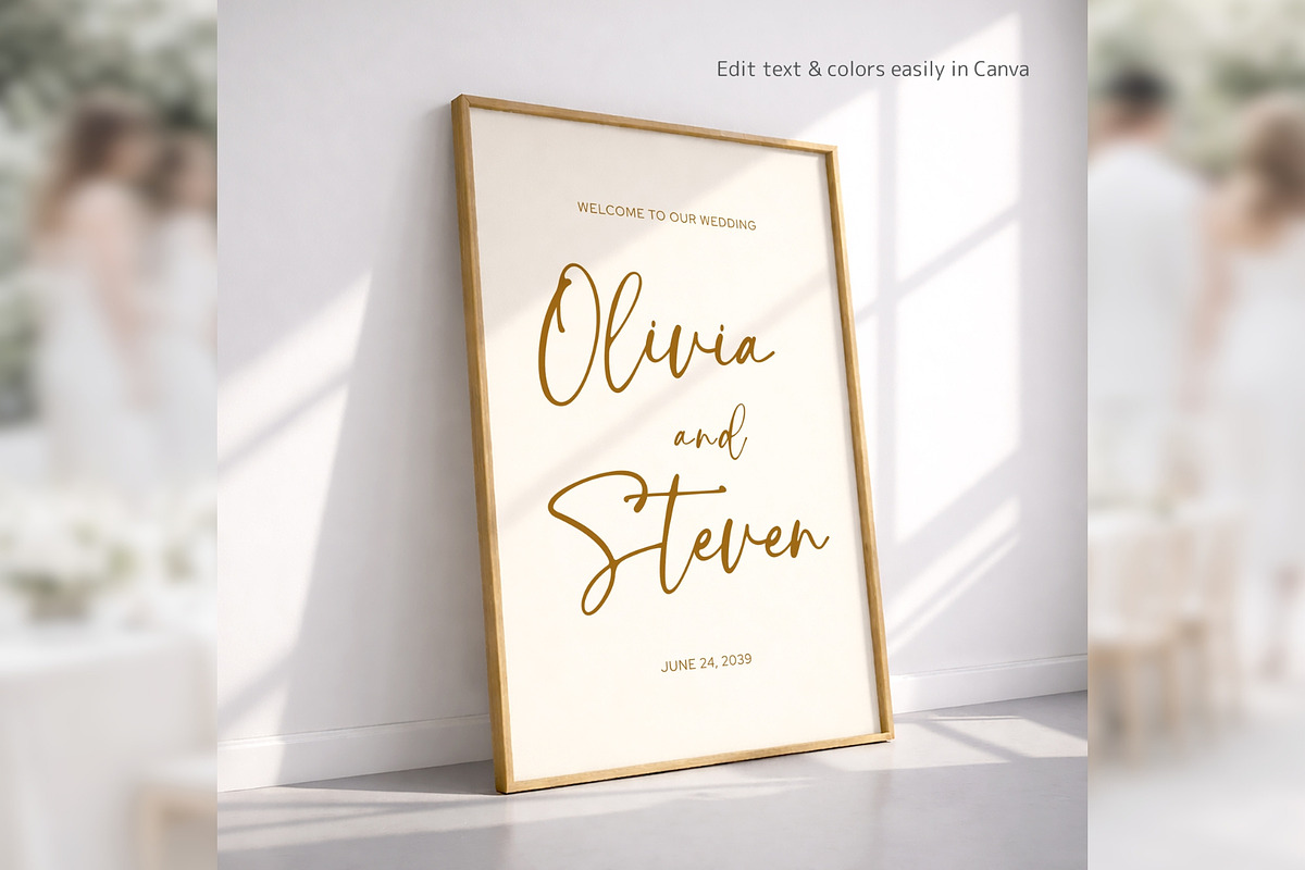 Modern Script Welcome Sign bd007, a Poster Template by TyphoonStudio (Photo 5 of 10)