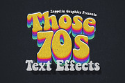 70s Text Effects for Photoshop, a Layer Style Add-On by Graphicdome (Thumbnail 1 of 17)