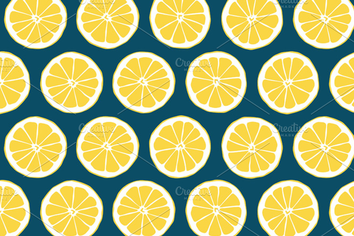 Summer Citrus Digital Lemon Patterns preview 2