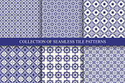Blue tile seamless ornament patterns, a Pattern Graphic by ExpressShop (Thumbnail 1 of 5)