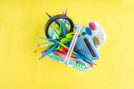 Back to school colorful background