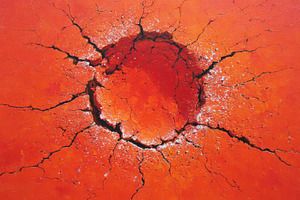 Orange cracked crater texture, a Background Photo by AlyaAnd