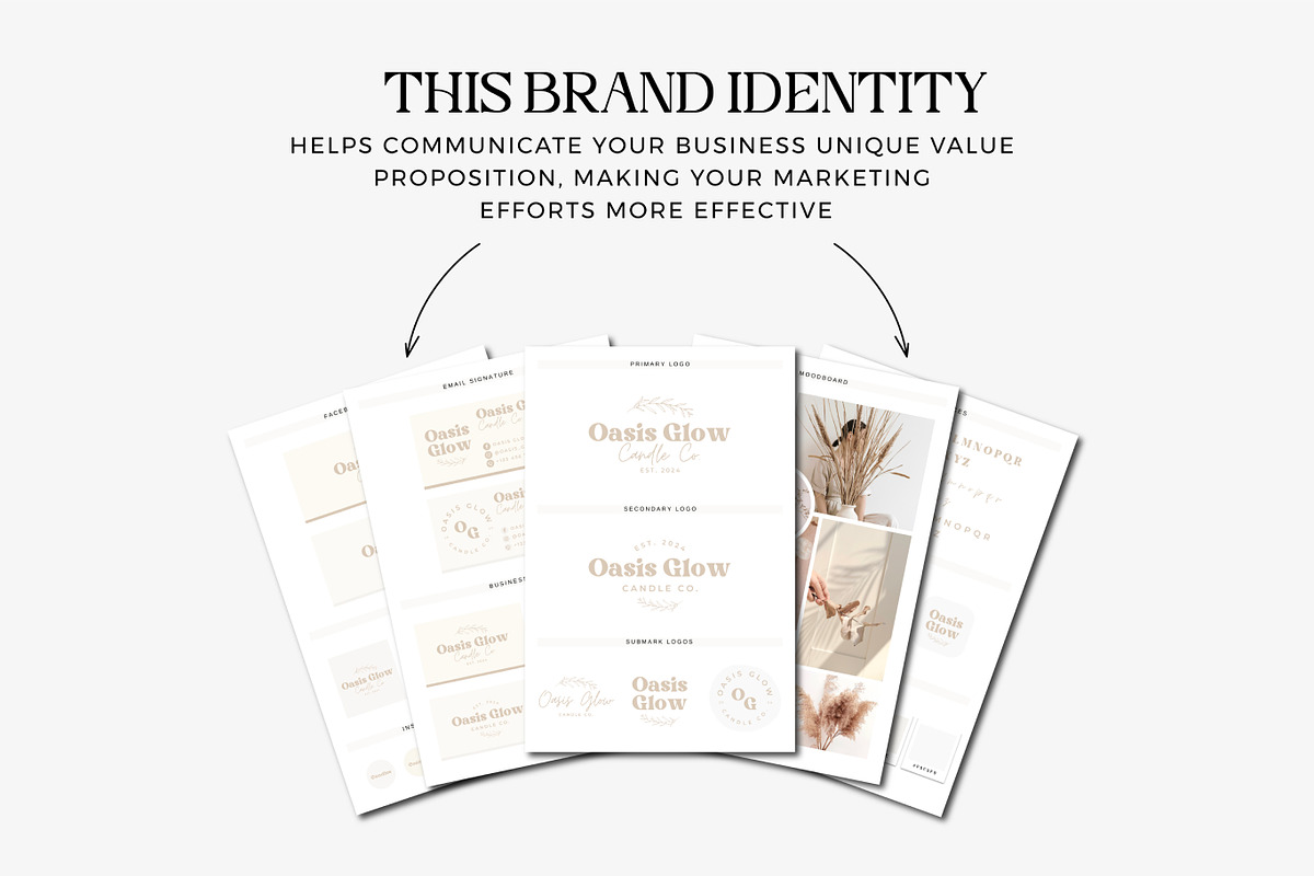 Candle Branding Kit Canva Template, a Branding & Logo Template by ChicGraphix (Photo 2 of 7)