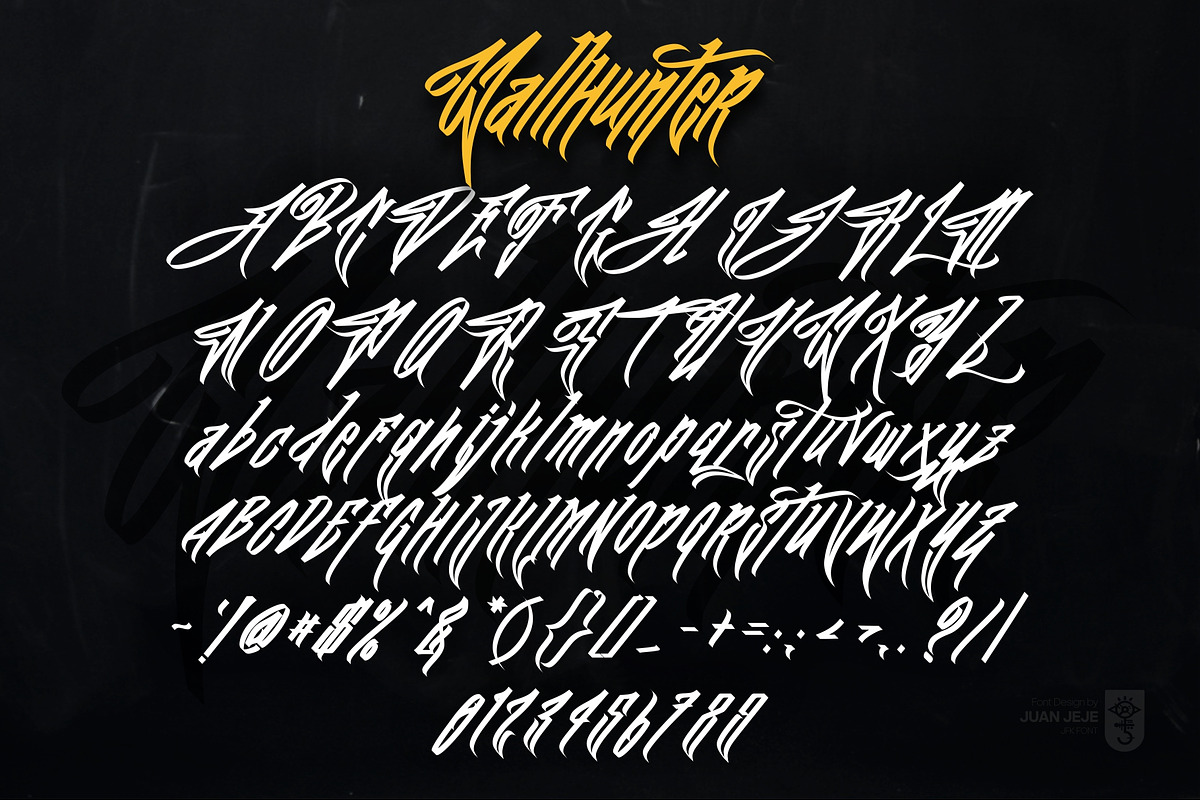 Wall Hunters | Graffiti Tag Fonts UP preview 4