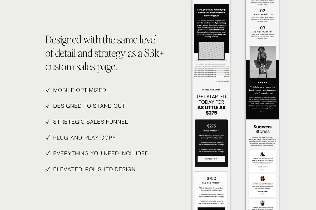 Showit Sales Page Template | Ravenna, a Websites & App Template by Designorina (Photo 6 of 8)