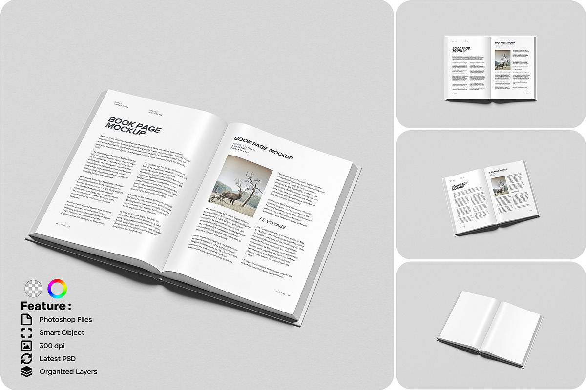 Book Page Mockup, a Books & Magazine Mockup by AnasStudio (Photo 1 of 4)