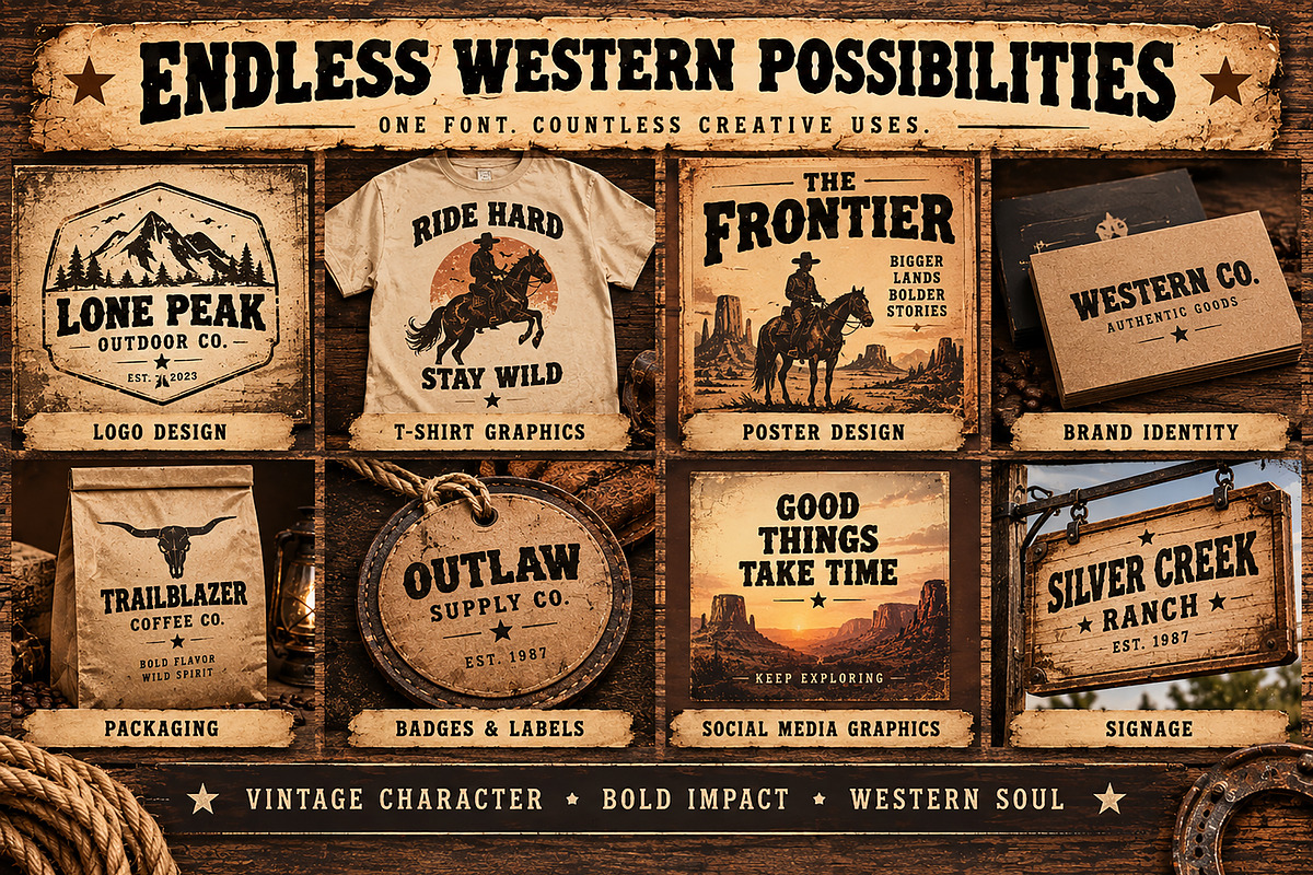 Vintage Western, a Script Font by Wow Magic (Photo 2 of 5)