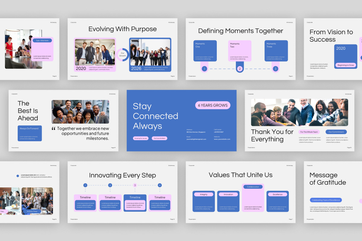 Modern Corporate Anniversary, a Presentation Template by Loin Studio (Photo 4 of 4)