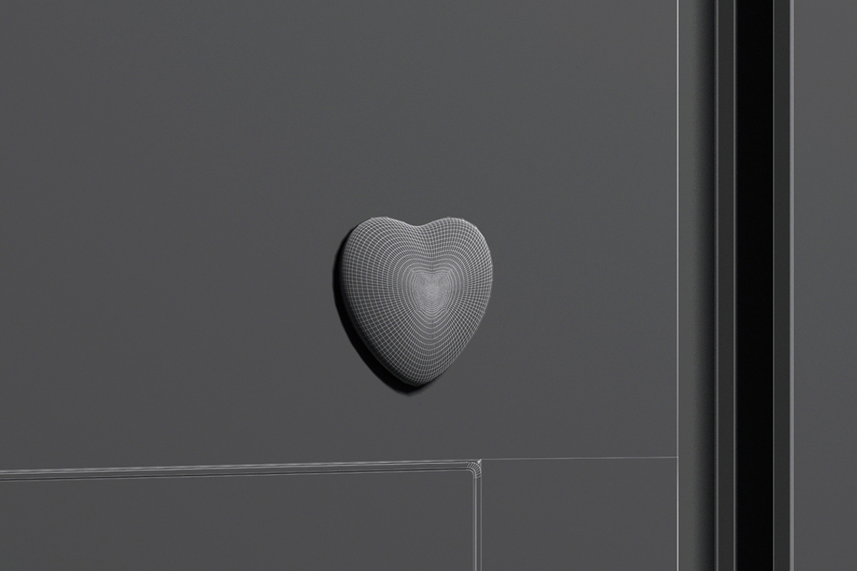 White Heart Fridge Magnet 3D Model, an Object 3D Model by rebrandy (Photo 9 of 9)