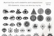 150 Magic Eyes. Mystic Third eyes, an Object Graphic by anvinoart (Thumbnail 6 of 10)