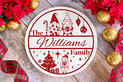 Christmas Family Name Door Sign Pack, an Illustration by Anastasia Feya (Thumbnail 7 of 8)