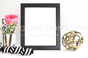 Frame Mock Up - Gold Pink & Black, a Print Template by avenuetwentyone
