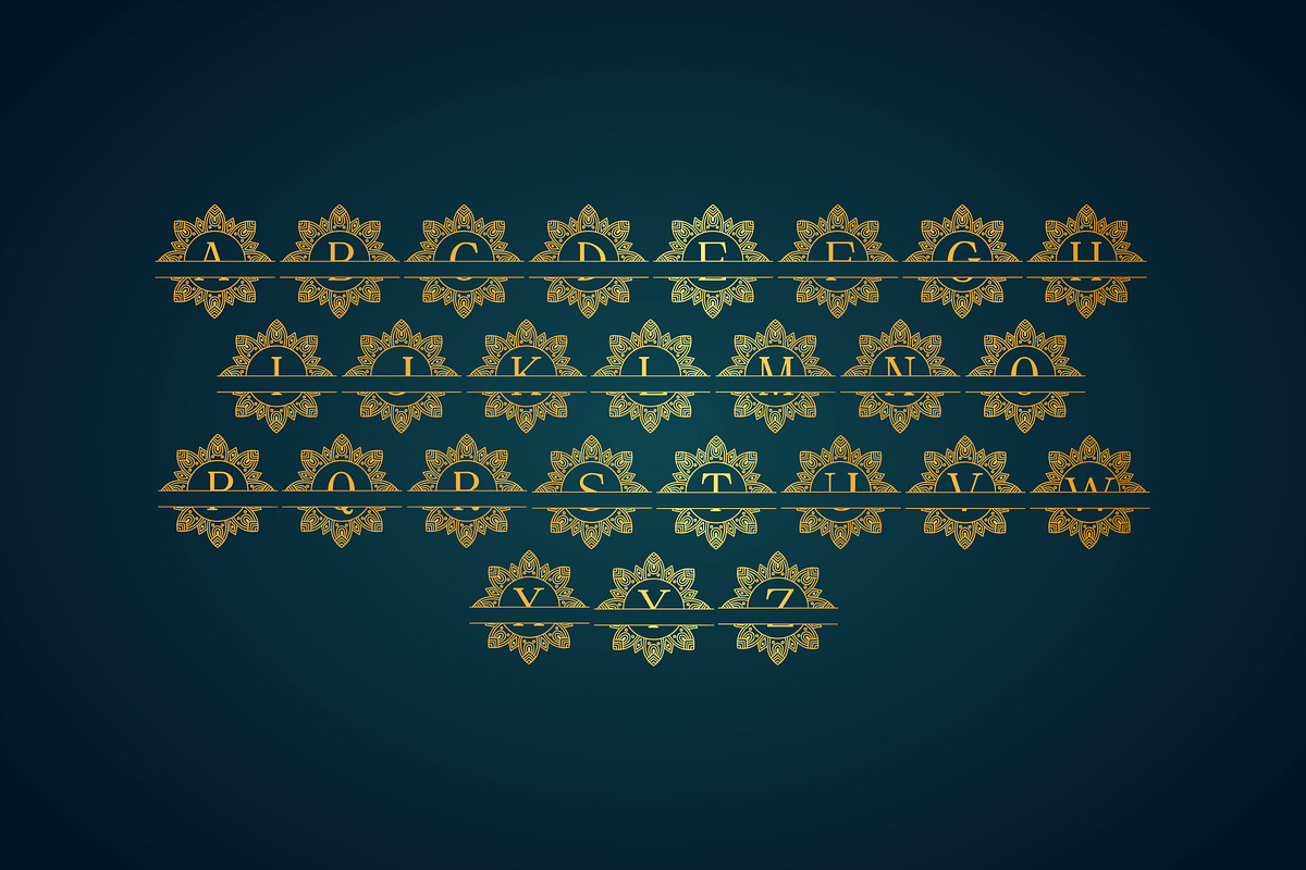 Diamond Mandala Monogram, a Symbol Font by Dm Studio (Photo 7 of 8)