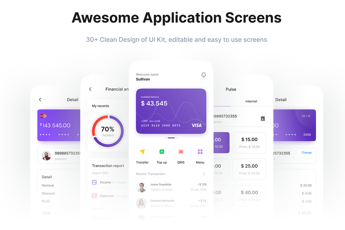 Fimo - Banking Ui Kit Mobile, an UI Kit Template by Korsa Agency (Photo 3 of 6)