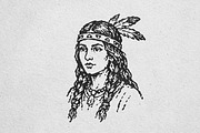 Vintage Indian Maiden Illustration, a Person Illustration by lettett (Thumbnail 3 of 3)