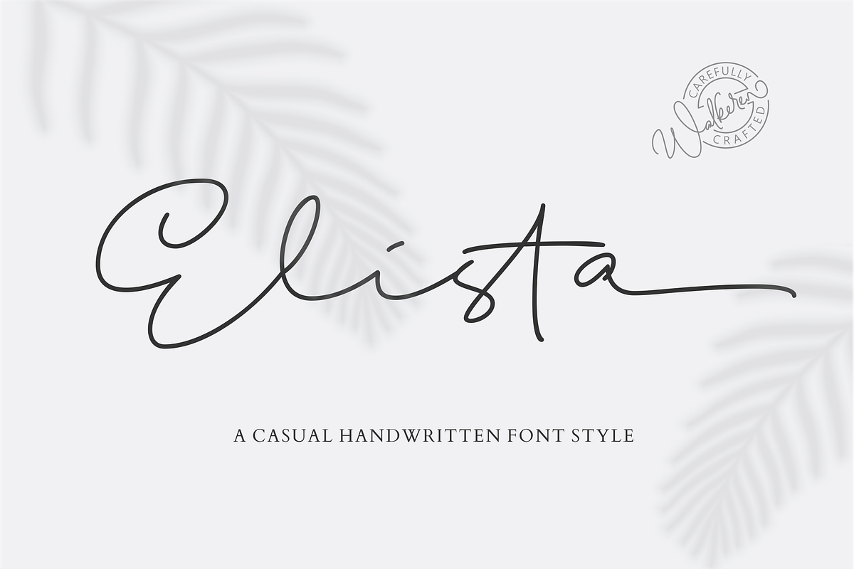 Elista // A Casual Handwritten Font, a Script Font by Walkeren (Photo 17 of 18)