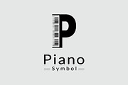 Letter P and Piano Logo, a Branding & Logo Template by Atlantis X Nurman Arbai (Thumbnail 1 of 2)