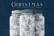 Christmas Toile Seamless Patterns, a Pattern Graphic by Olya Creative (Thumbnail 6 of 21)
