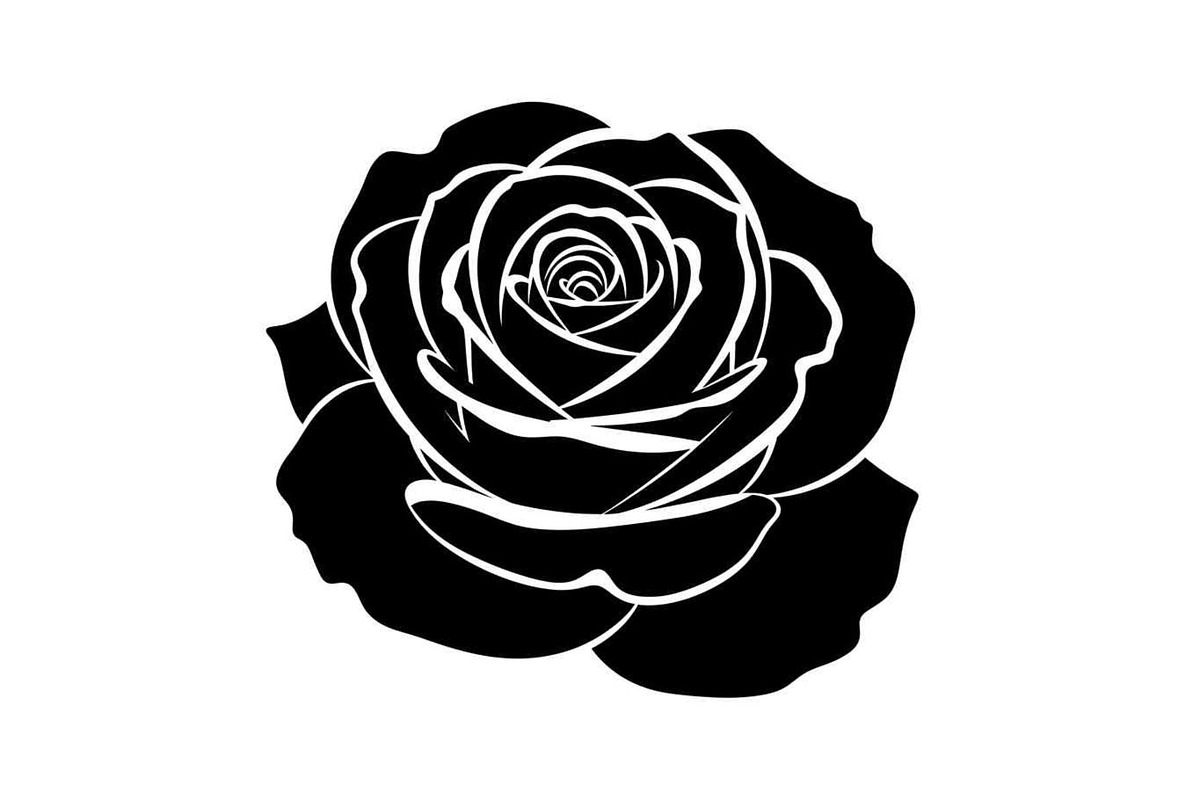 50 Black Rose Silhouette Vector Bund, an Illustration by Gaye Art (Photo 47 of 51)