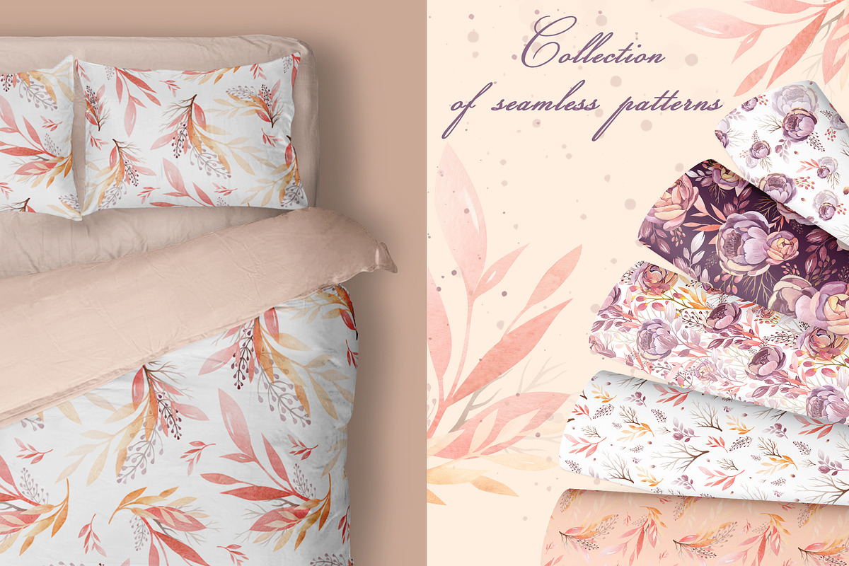 Autumn Floral Watercolor Clipart, a Decorative Illustration by LenArt (Photo 13 of 18)