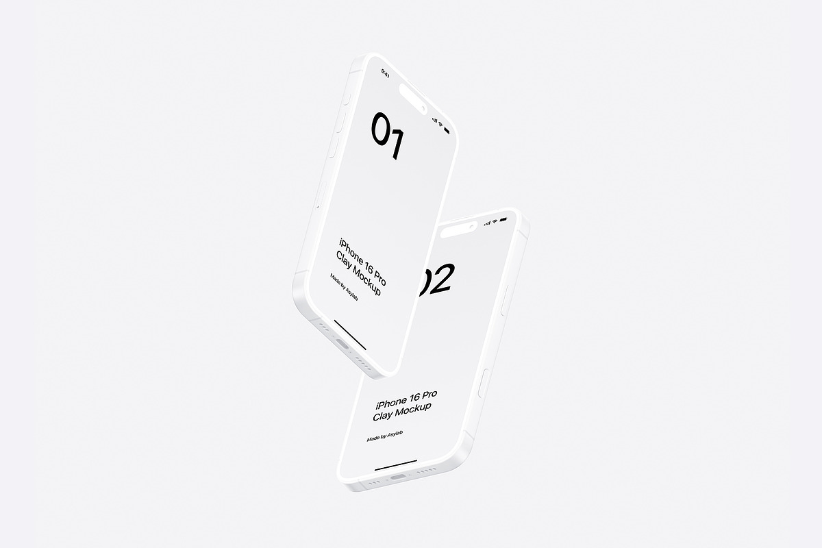 iPhone 16 Pro Clay - 24 Mockups, an iPhone Mockup by Asylab (Photo 35 of 58)