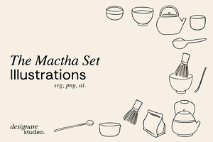 The Matcha Set Illustrations
