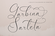 Garbina Sarleta Beauty Calligraphy, a Script Font by Storytype Studio (Thumbnail 1 of 14)