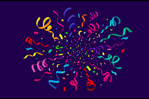 Anniversary and holiday confetti bg, a Seasonal Illustration by Buch&Bee