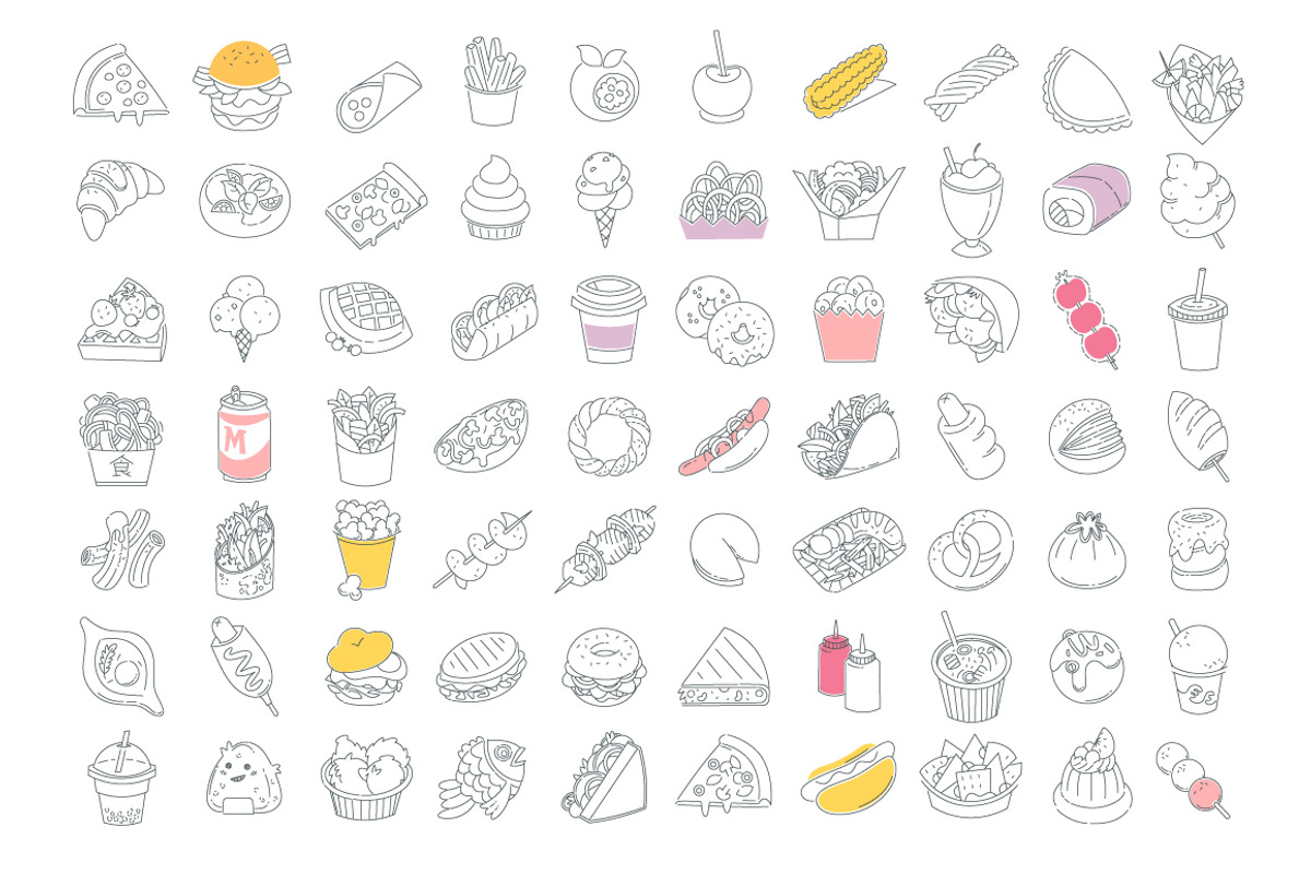 Street Food Icons, a Food Illustration by Moonery's (Photo 3 of 3)