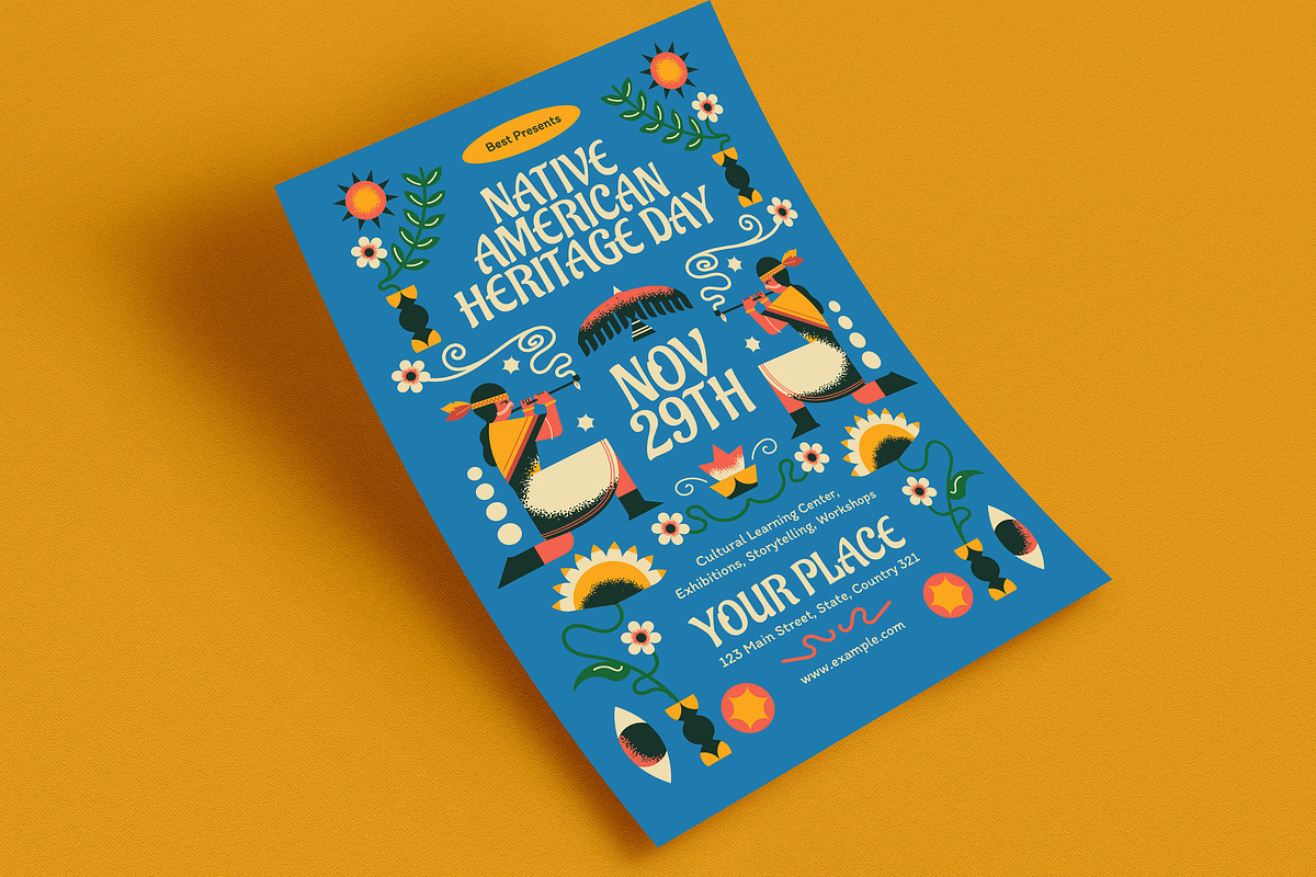 Native American Heritage Day Flyer, a Flyer Template by Guuver (Photo 3 of 3)