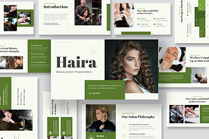 Haira Beauty Salon Google Slides, a Presentation Template by kerismaker