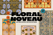 ArtDeco Floral Patterns, a Pattern Graphic by angelainthefields (Thumbnail 1 of 13)