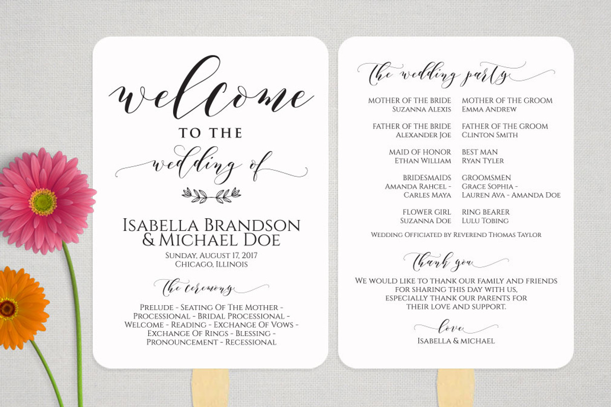 Wedding Program Fan SHR383, an Invitation Template by Shafura_Wedding (Photo 2 of 4)