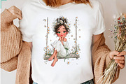 Whimsical Daisy Flower Girls, a Seasonal Illustration by CreationArt (Thumbnail 6 of 7)