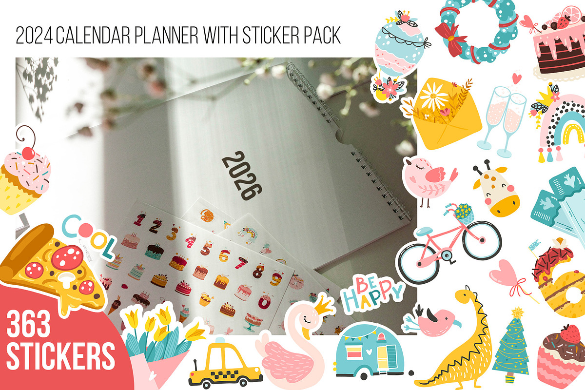 2026 calendar planner + sticker pack, a Graphic by Svitlana Kharchuk (Photo 1 of 8)