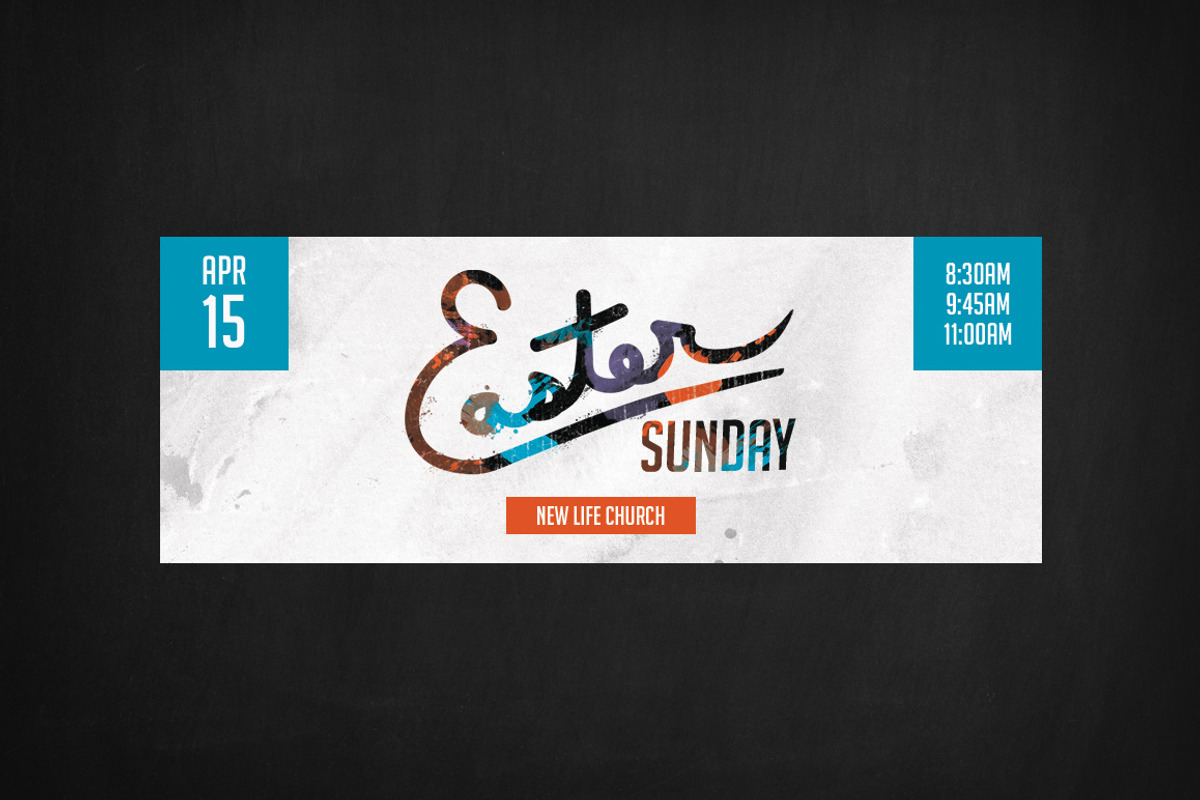 Easter Sunday Church - Vibrant, a Poster Template by Nathan Knight Design (Photo 4 of 5)