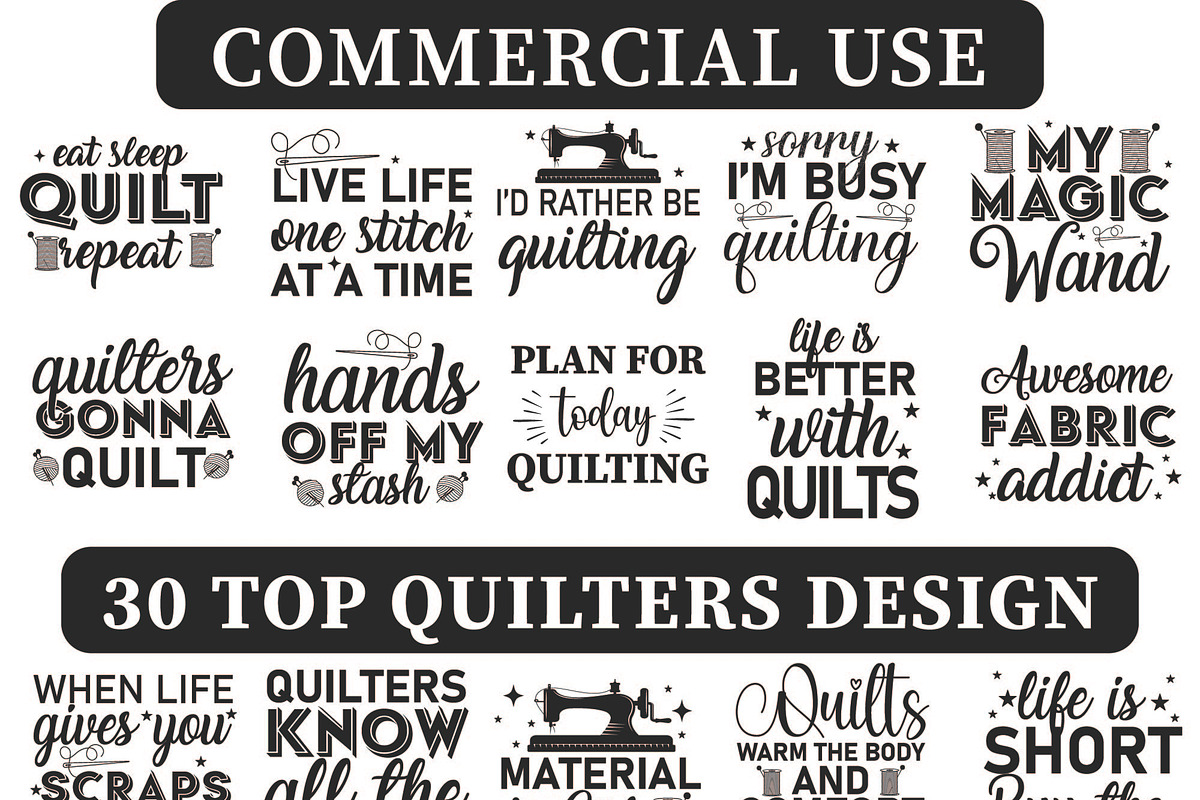 Sewing Quilters Quotes Svg Bundle, an Object Graphic by EllaMaiyaali (Photo 1 of 5)
