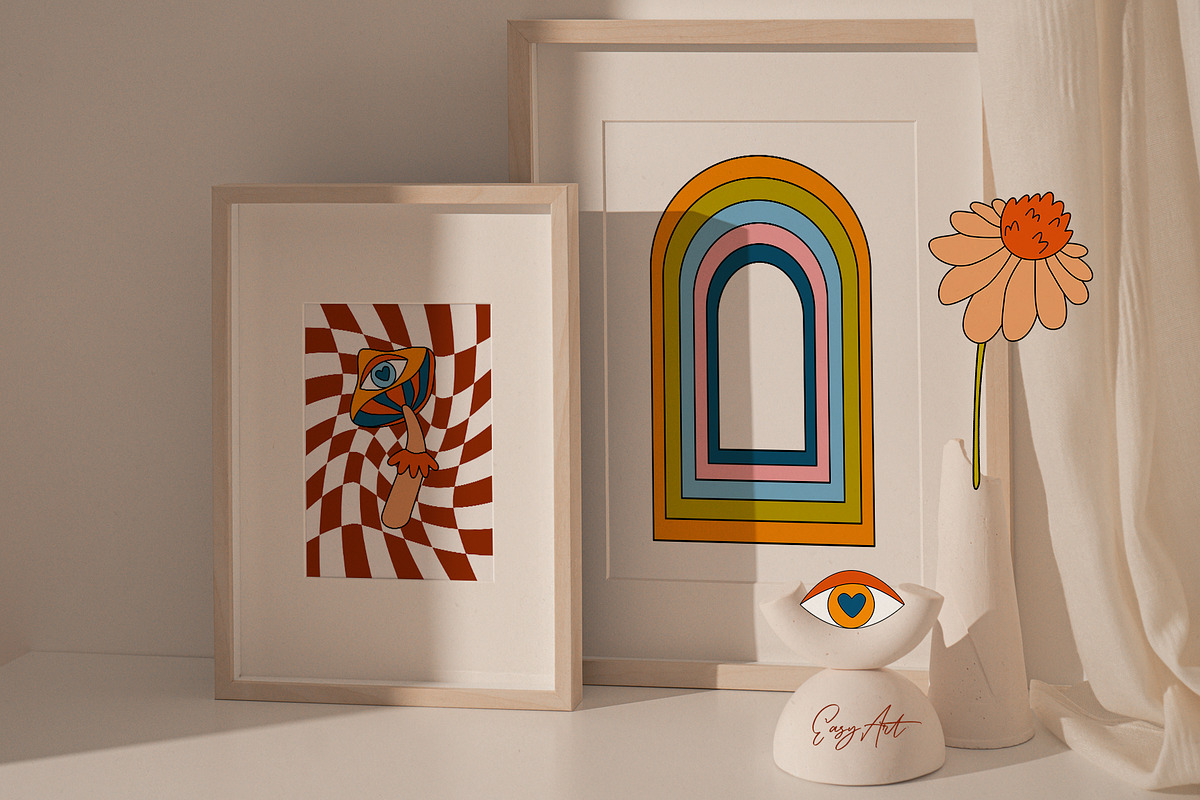 Groovy. Retro collection, an Illustration by EasyArt (Photo 9 of 9)