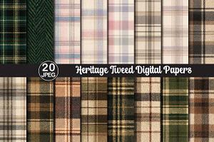 Heritage Tweed Digital Papers