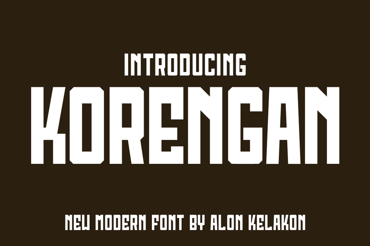 Korengan Font, a Sans Serif Font by alon kelakon (Photo 1 of 5)
