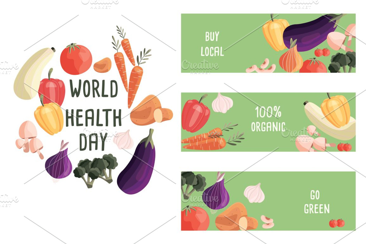 Vegetables posters, banners, pattern, a Decorative Illustration by Blue Lela Design (Photo 12 of 13)