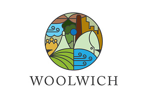 Woolwich district logo heritage, an Illustration by LogosDen