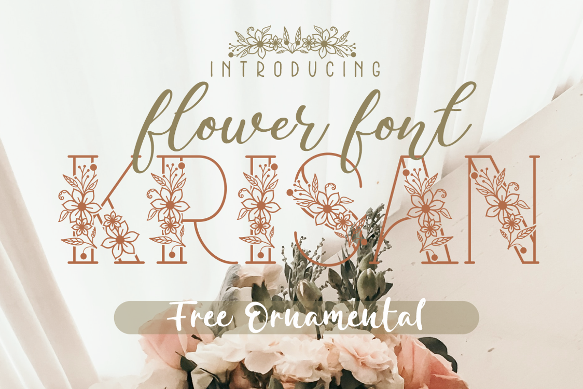 Krisan | Flower Font, a Symbol Font by Joko Setiono (Photo 1 of 10)