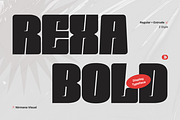 Rexa Bold - Modern Sport Logo Font, a Sans Serif Font by Nirmana Visual (Thumbnail 1 of 11)